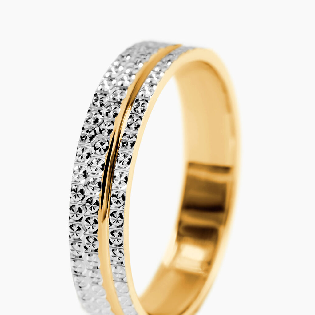 Alliance Rozella Ruban Plat Or Bicolore - Alliances Unisex | Histoire d&rsquo;Or
