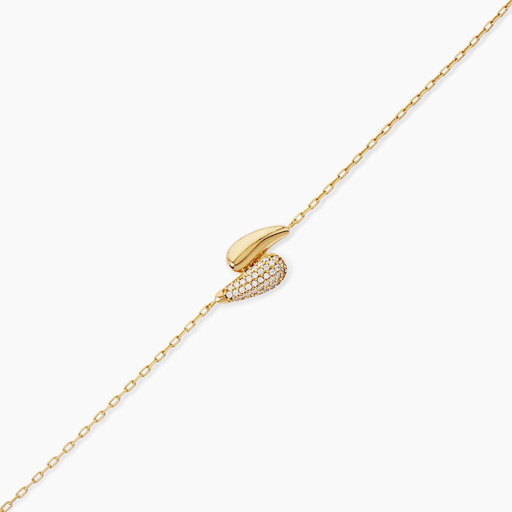 Bracelet Sunset Riviera Argent Dor&eacute; A L'Or 750/1000 Oxyde De Zirconium - Bracelets Femme | Histoire d&rsquo;Or