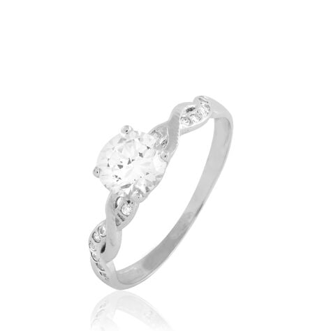 Bague Jouri Argent Blanc Oxyde De Zirconium - Bagues solitaires Femme | Histoire d&rsquo;Or