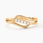 Bague Plaqu&eacute; Or Jaune Ciera Oxydes De Zirconium - Bagues avec pierre Femme | Histoire d&rsquo;Or