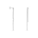 Boucles D'oreilles Pendantes Louanne Argent Blanc Oxyde De Zirconium - Boucles d'oreilles pendantes Femme | Histoire d&rsquo;Or
