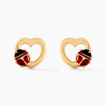 Boucles D'oreilles Puces Or Jaune Syringa Smalto - Clous d'oreilles Enfant | Histoire d&rsquo;Or