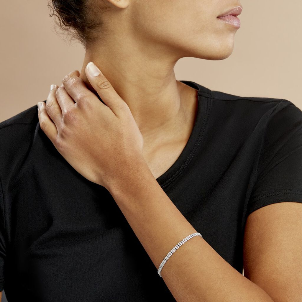 Bracelet Anthia Argent Blanc Oxyde De Zirconium - Bracelets Femme | Histoire d’Or
