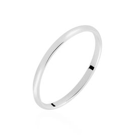 Alliance Meredithe Demi Jonc Classique Platine Blanc - Alliances Famille | Histoire d’Or