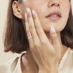 Bague Solitaire Fathima Or Blanc Oxyde De Zirconium - Bagues solitaires Femme | Histoire d&rsquo;Or