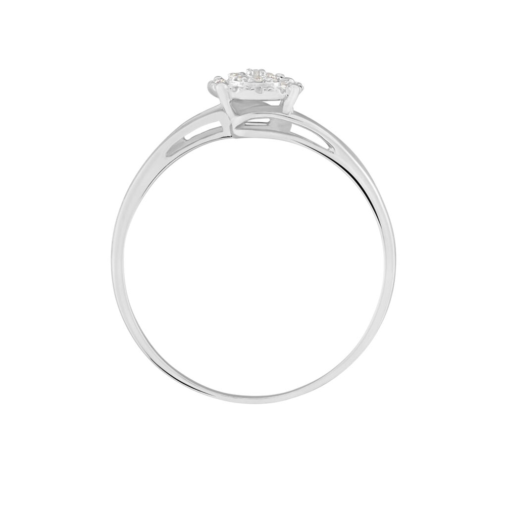 Bague Or Blanc Rosalane Diamants - Bagues avec pierre Femme | Histoire d&rsquo;Or