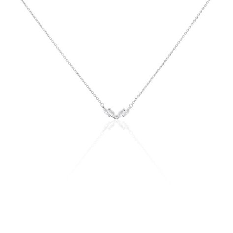 Collier Eclat D'Aurore Argent Blanc Oxyde De Zirconium - Colliers fantaisie Femme | Histoire d&rsquo;Or