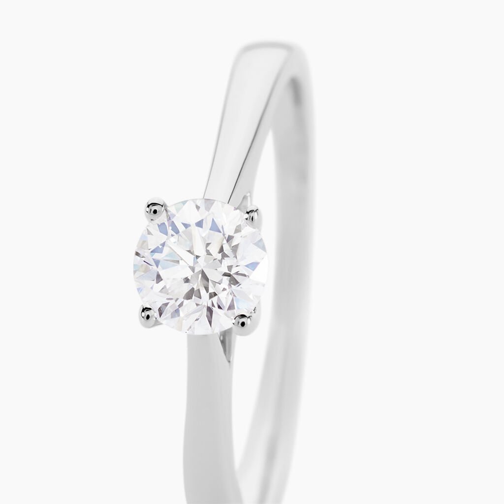 Bague Aphrodite Ld Platine Blanc Diamant Synthétique - Bagues solitaires Femme | Histoire d’Or