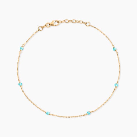 Cha&icirc;ne De Cheville Edvina Plaqu&eacute; Or Jaune Verre - Cha&icirc;nes de cheville Femme | Histoire d&rsquo;Or