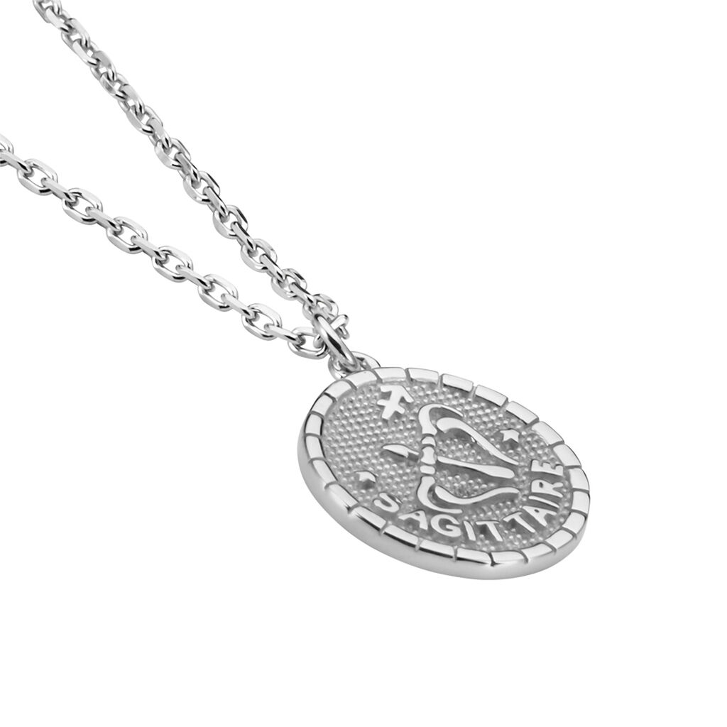 Collier Argent Blanc Hosni - Colliers Zodiaque Homme | Histoire d’Or