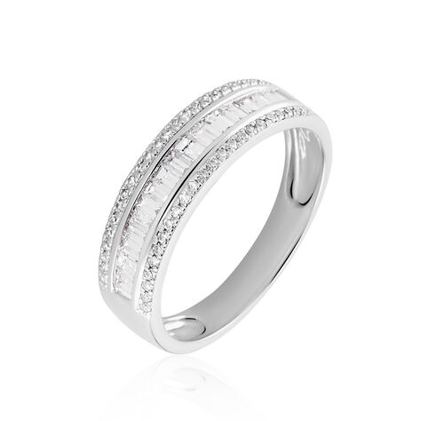 Bague Collection 1986 Or Blanc Diamant - Alliances Femme | Histoire d’Or