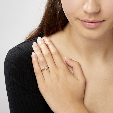 Bague Solitaire Illyana Or Jaune Oxyde De Zirconium - Bagues solitaires Femme | Histoire d’Or