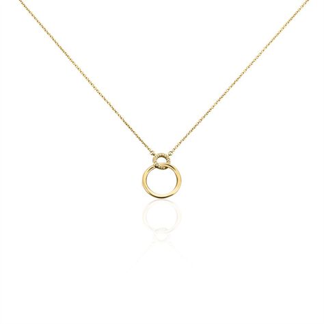Collier Essia Plaque Or Jaune Oxyde De Zirconium - Colliers fantaisie Femme | Histoire d&rsquo;Or