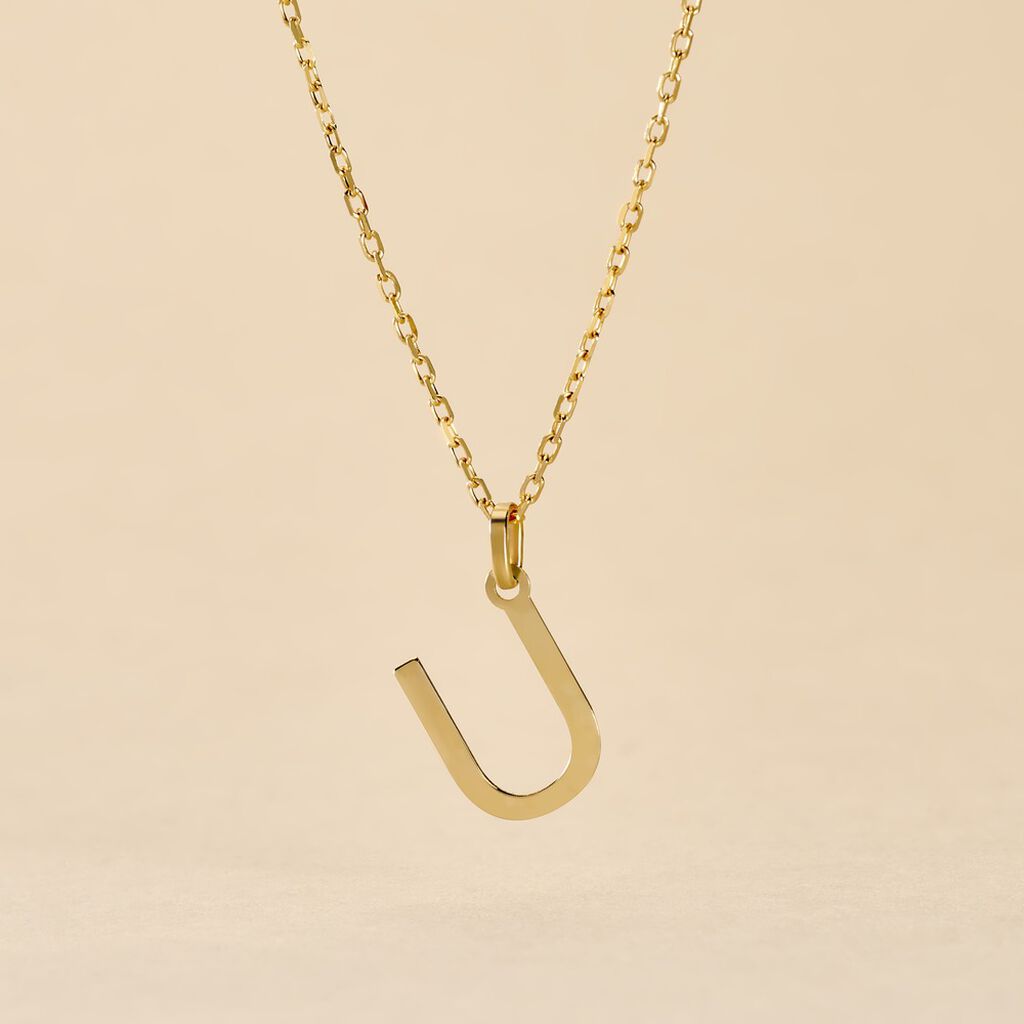 Pendentif Ionia Lettre Or Jaune - Pendentifs Famille | Histoire d&rsquo;Or