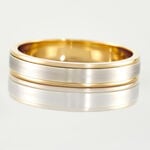 Alliance Markei Ruban Plat Or Bicolore - Alliances Unisex | Histoire d&rsquo;Or