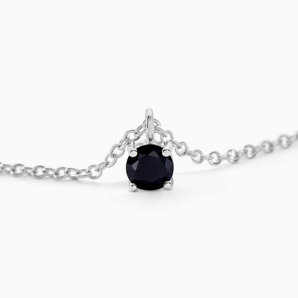 Collier Lylwenn Argent Blanc Oxyde De Zirconium Noir - Colliers fantaisie Femme | Histoire d&rsquo;Or