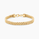 Bracelet Cordelia Maille Corde 3 Rangs Or Jaune - Bracelets cha&icirc;ne Femme | Histoire d&rsquo;Or