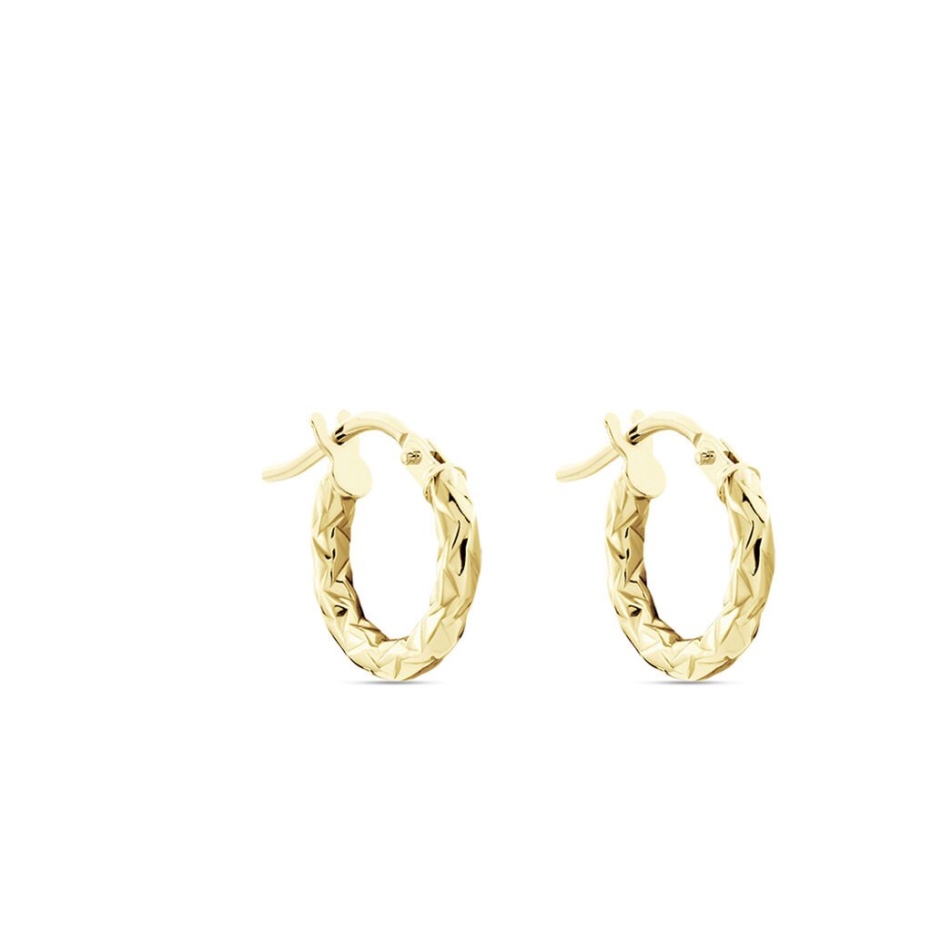 Créoles Cayla Or Jaune - Boucles d'oreilles créoles Femme | Histoire d’Or