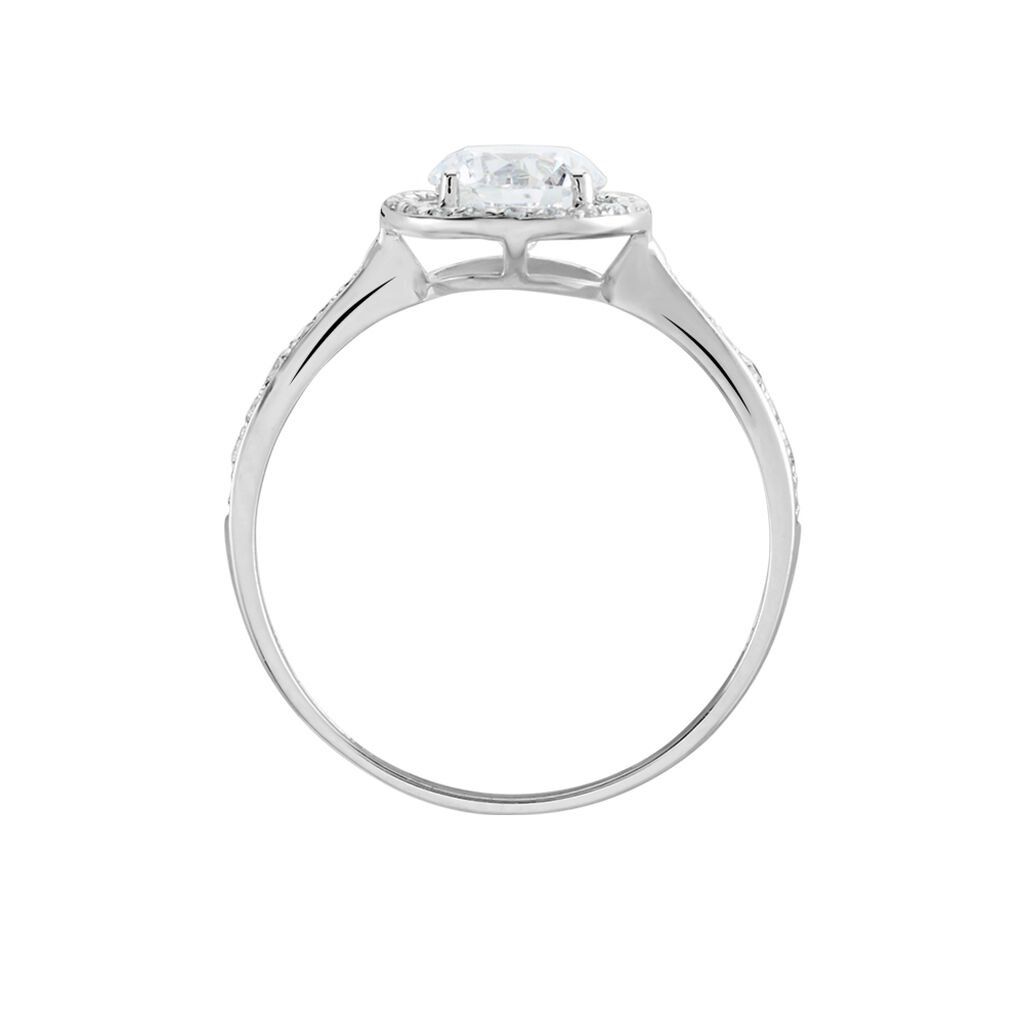 Bague Or Blanc Pelagius Oxyde De Zirconium - Bagues solitaires Femme | Histoire d&rsquo;Or