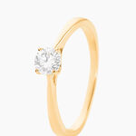 Bague Solitaire Fiona Or Jaune Diamant Synthetique - Bagues solitaires Femme | Histoire d&rsquo;Or