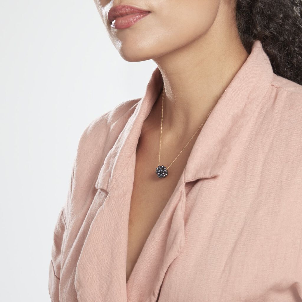 Collier Flocon Or Jaune Perles De Culture - Colliers Femme | Histoire d’Or