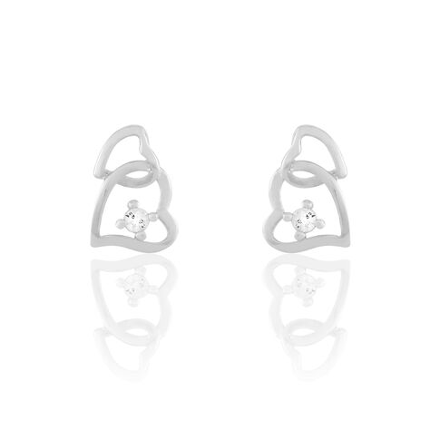 Boucles D'oreilles Pendantes Roma Argent Blanc Oxyde De Zirconium - Boucles d'oreilles fantaisie Femme | Histoire d’Or
