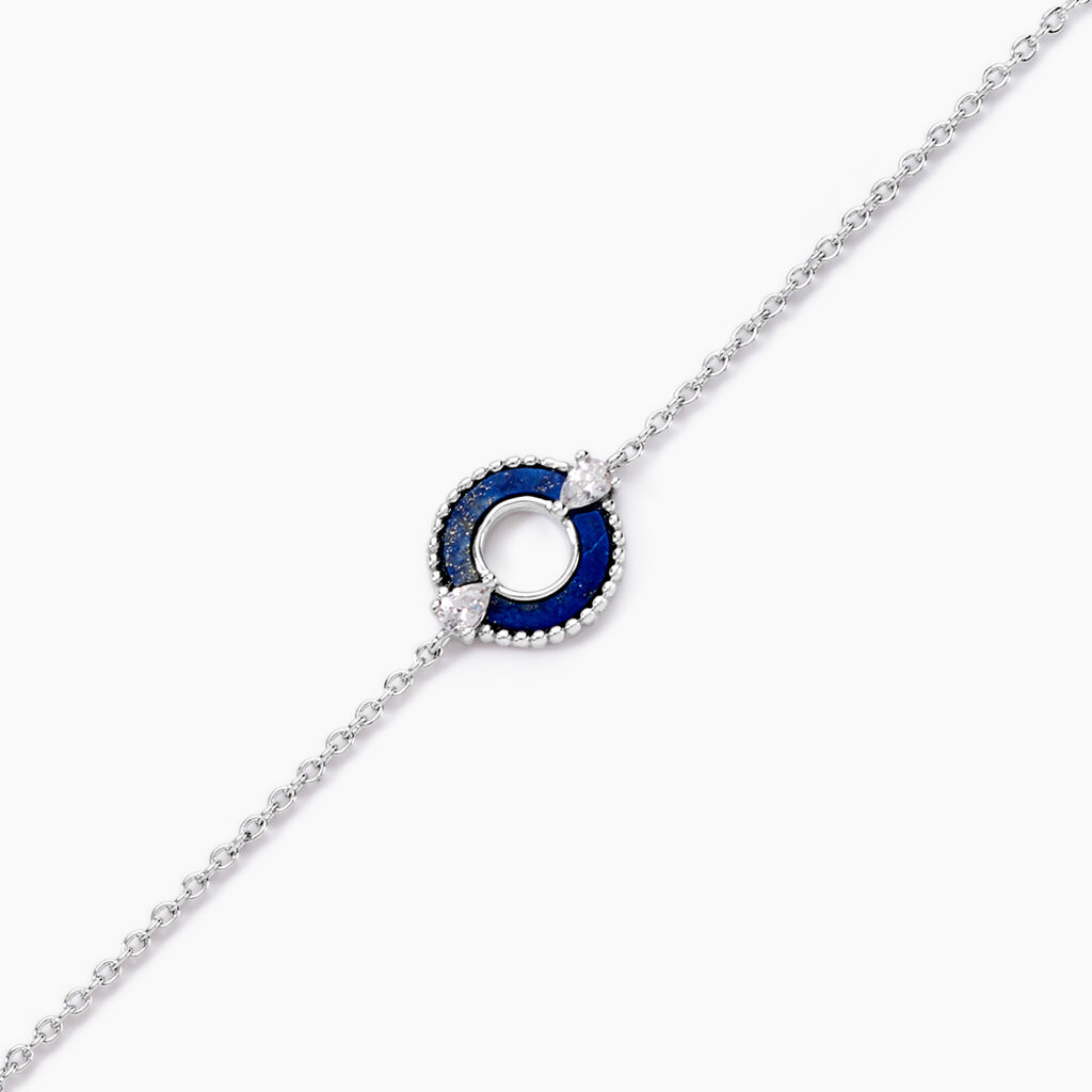 Bracelet Serafine Argent Blanc Lapis Lazuli Oxyde - Bracelets Femme | Histoire d’Or