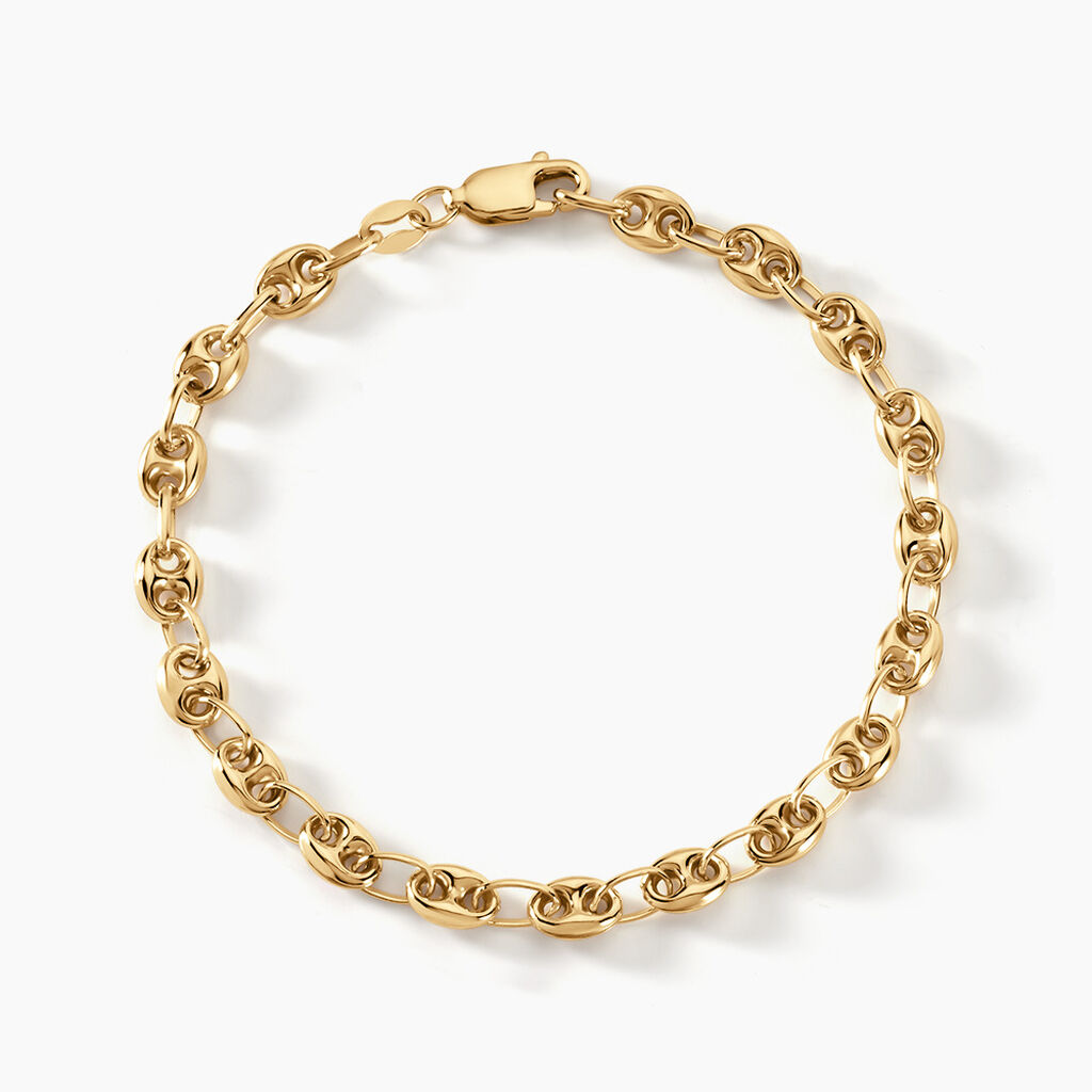 Bracelet Maille Dami Maille Grain De Cafe Or Jaune