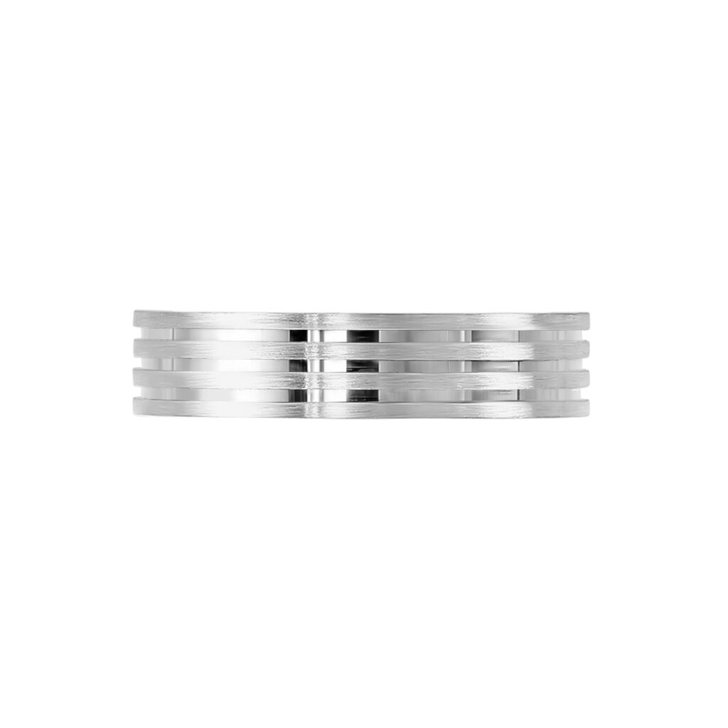 Alliance Rhodium Ruban Plat Palladium Bicolore - Alliances Homme | Histoire d’Or