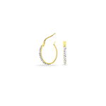 Cr&eacute;oles Sandrine Or Jaune Strass - Boucles d'oreilles cr&eacute;oles Femme | Histoire d&rsquo;Or