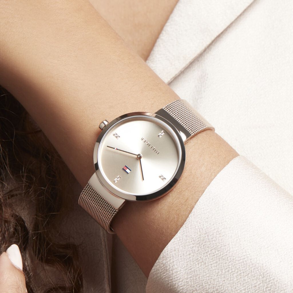 Montre Tommy Hilfiger Liberty Doré Rose - Montres Femme | Histoire d’Or