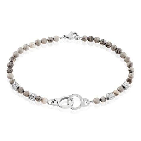 Bracelet Kuro Acier Blanc Autres Pierres - Bracelets Homme | Histoire d’Or