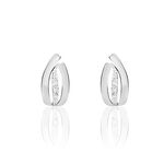 Boucles D'oreilles Puces Aelis Or Blanc Diamant - Clous d'oreilles Femme | Histoire d&rsquo;Or