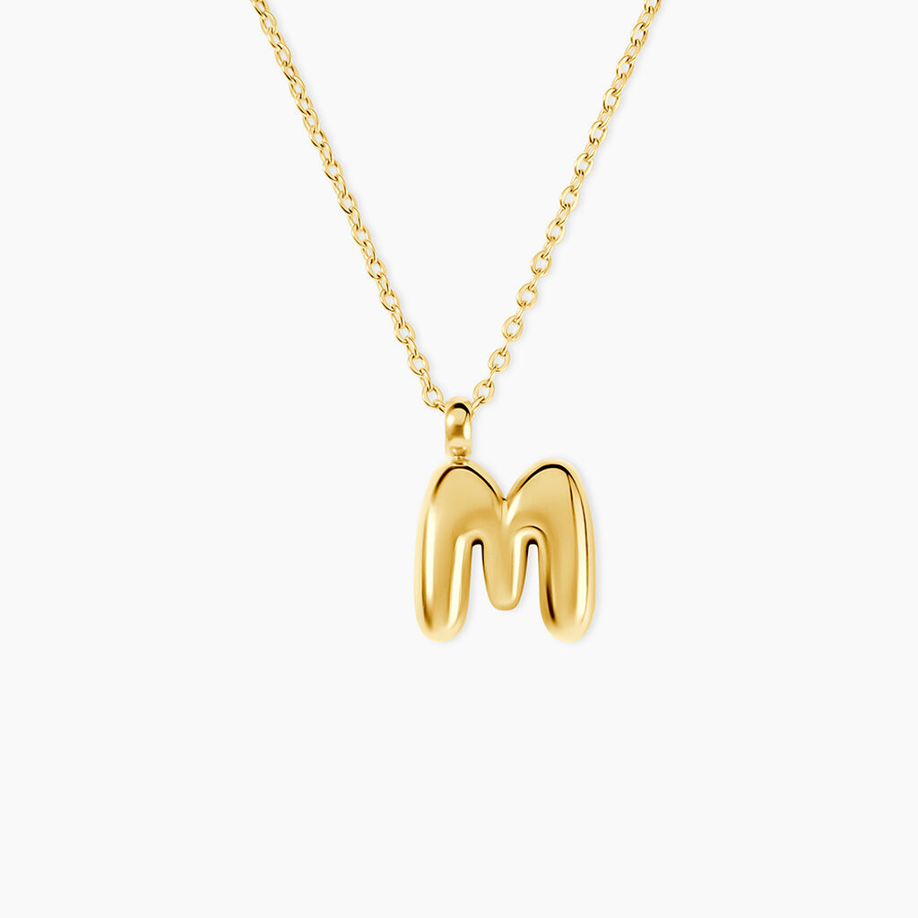Collier Feliciane Acier Dor&eacute; - Cadeaux de naissance Femme | Histoire d&rsquo;Or