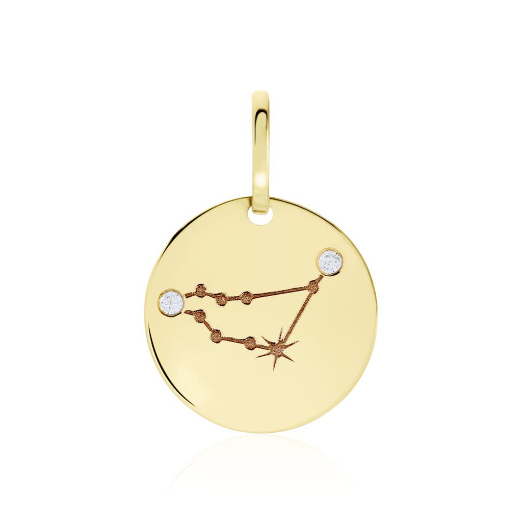 Pendentif Or Jaune Astraea Oxyde De Zirconium - Pendentifs Zodiaque Femme | Histoire d&rsquo;Or