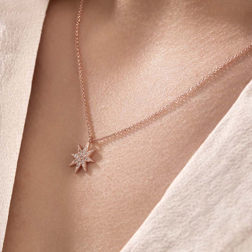 Collier Sarida Argent Rose Oxyde De Zirconium - Colliers fantaisie Femme | Histoire d’Or