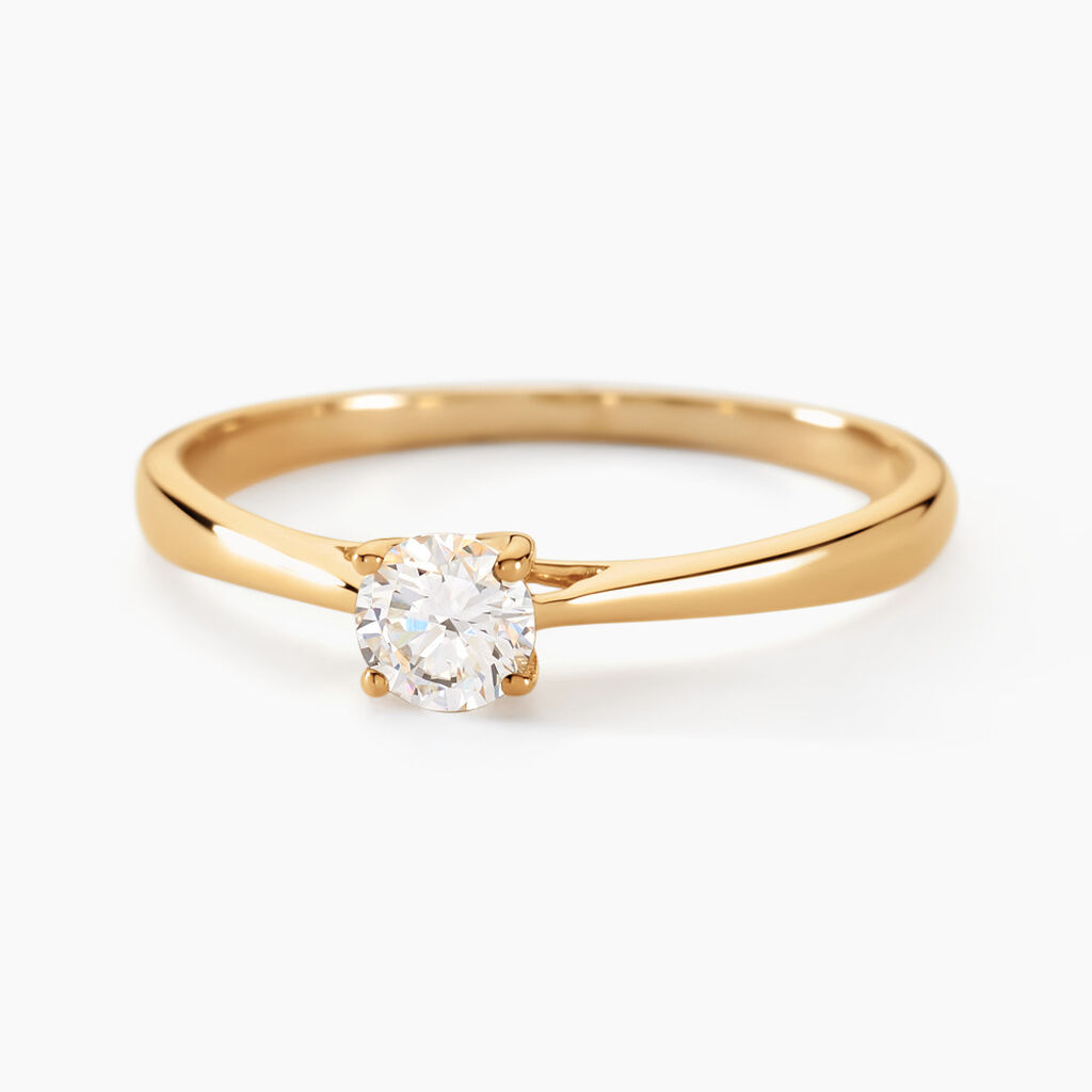 Bague Solitaire Aphrodite Or Jaune Diamant - Bagues solitaires Femme | Histoire d’Or