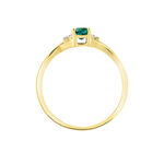 Bague Or Jaune Cassie Emeraude Et Diamant - Bagues solitaires Femme | Histoire d&rsquo;Or