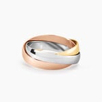 Alliance Entrelacee Ruban Plat Or Tricolore - Alliances 18 carats Unisex | Histoire d&rsquo;Or