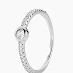 Bague Maryne Argent Blanc Oxyde De Zirconium - Bagues solitaires Femme | Histoire d&rsquo;Or