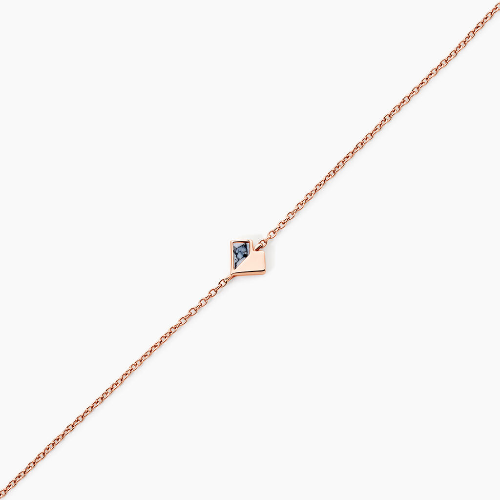 Bracelet Rossana Argent Rose Pierre De Synthese - Bracelets Femme | Histoire d&rsquo;Or