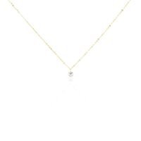 Collier Or Jaune Emilee Oxyde De Zirconium