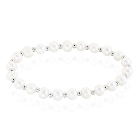 Bracelet Elastiqué Argent Sidel Perles De Culture - Bracelets Femme | Histoire d’Or