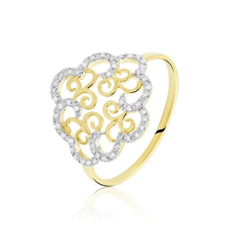 Bague Marie-christel Or Jaune Diamant - Bagues avec pierre Femme | Histoire d’Or