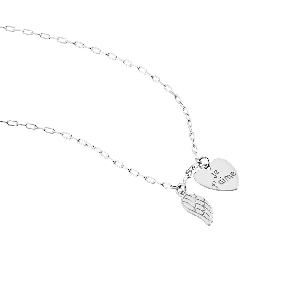 Collier Argent Blanc Laios - Colliers Coeur Femme | Histoire d’Or