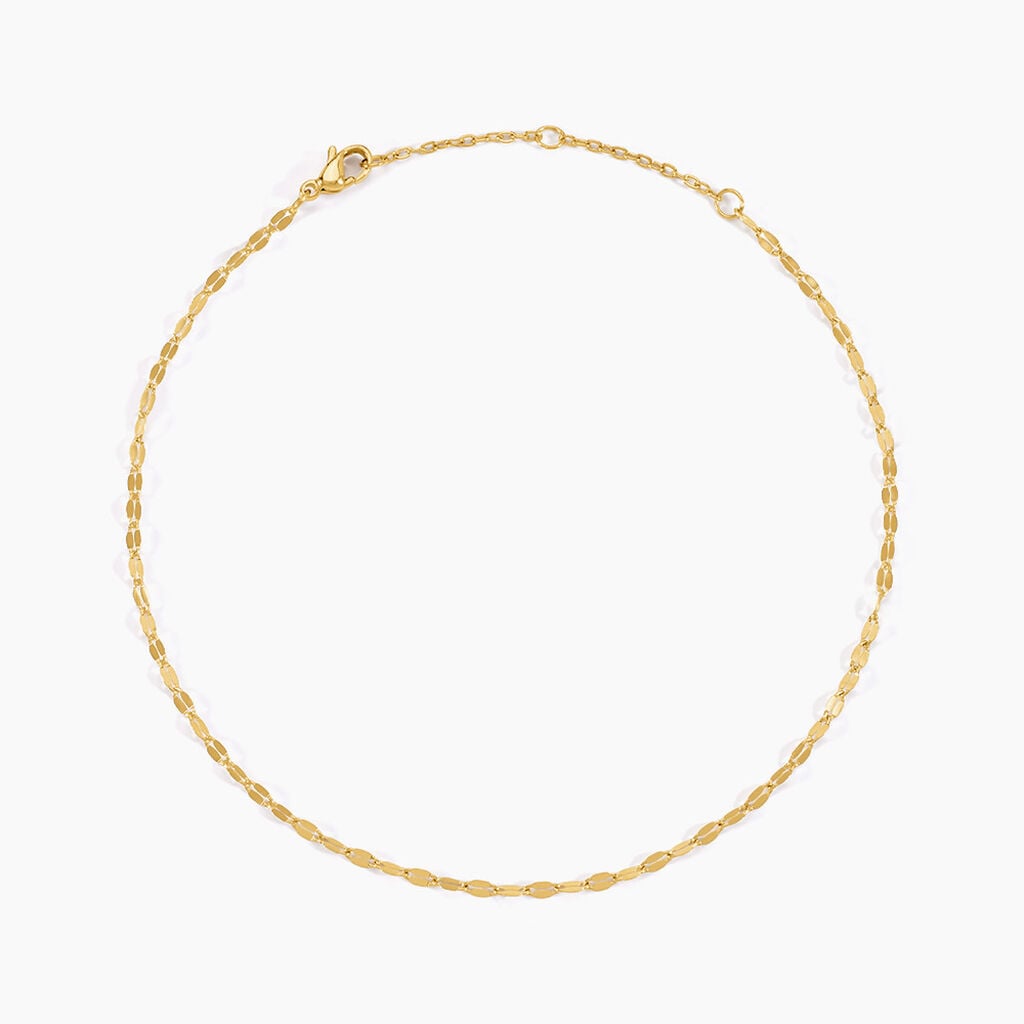 Cha&icirc;ne De Cheville Athena Acier Jaune - Cha&icirc;nes de cheville Femme | Histoire d&rsquo;Or