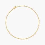 Cha&icirc;ne De Cheville Athena Acier Jaune - Cha&icirc;nes de cheville Femme | Histoire d&rsquo;Or