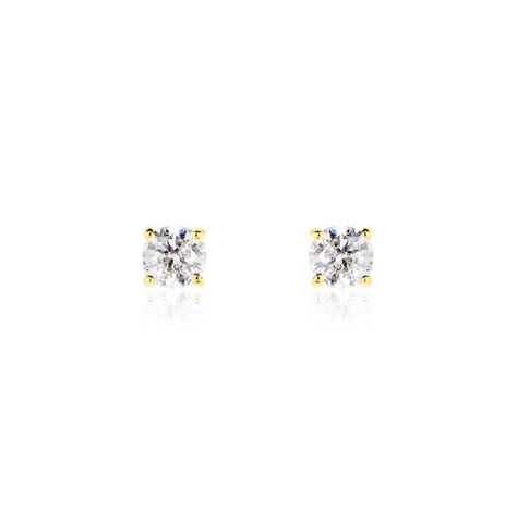 Boucles D'oreilles Puces Aphrodite Or Jaune Diamant - Clous d'oreilles Famille | Histoire d’Or