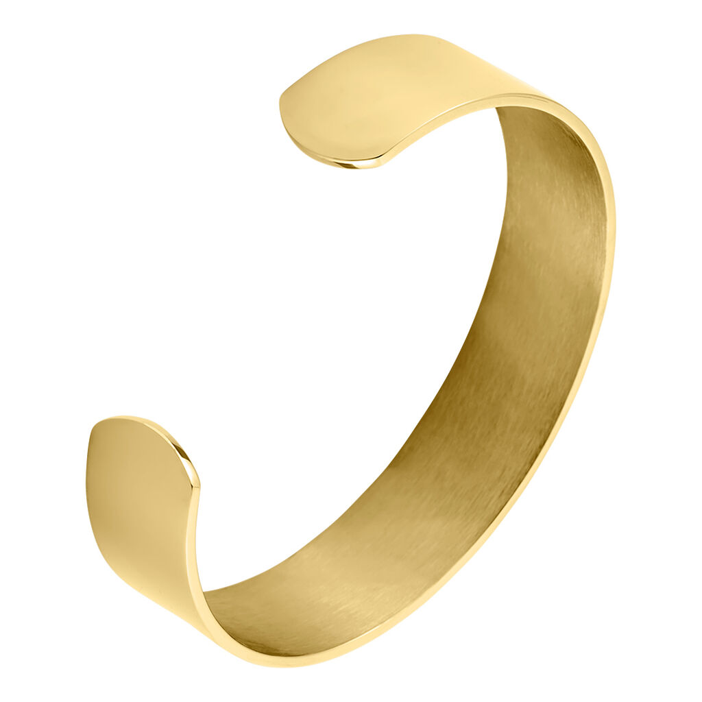 Bracelet Manchette Imagine Tamera Acier Jaune Jaspe - Bracelets manchettes Femme | Histoire d&rsquo;Or