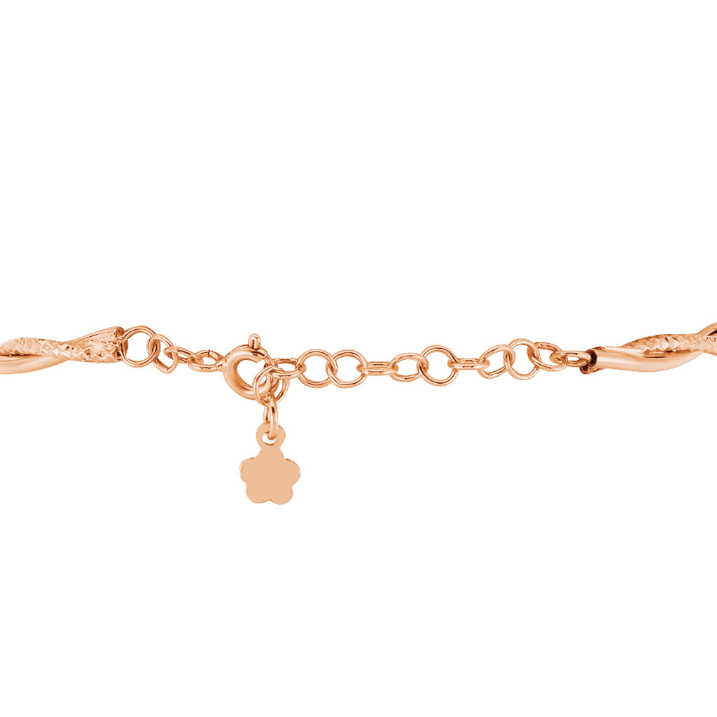 Bracelet Abie Torsade Argent Rose - Bracelets Femme | Histoire d’Or